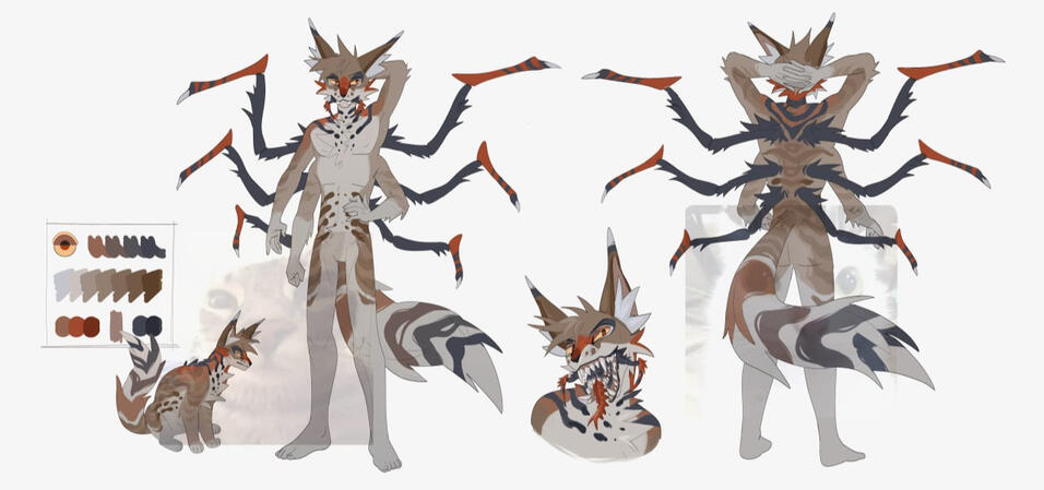 3 fullbody illustrations + headshot